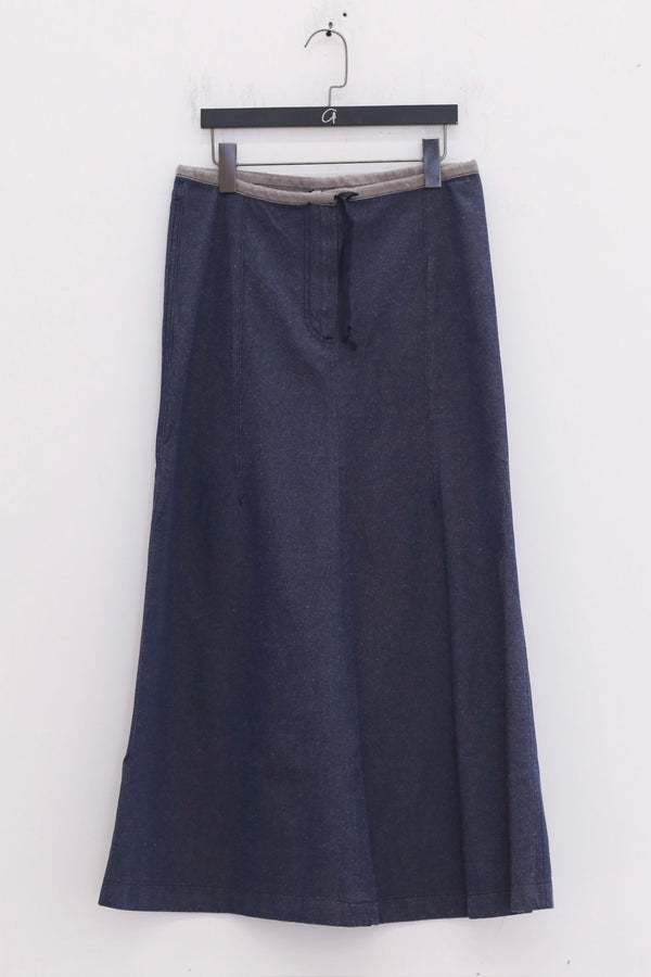 BASERANGE 25 Autumn/Winter ARTHUR Skirt France BAS-SSASK-DE-AU25-RECYCLED INDIGO